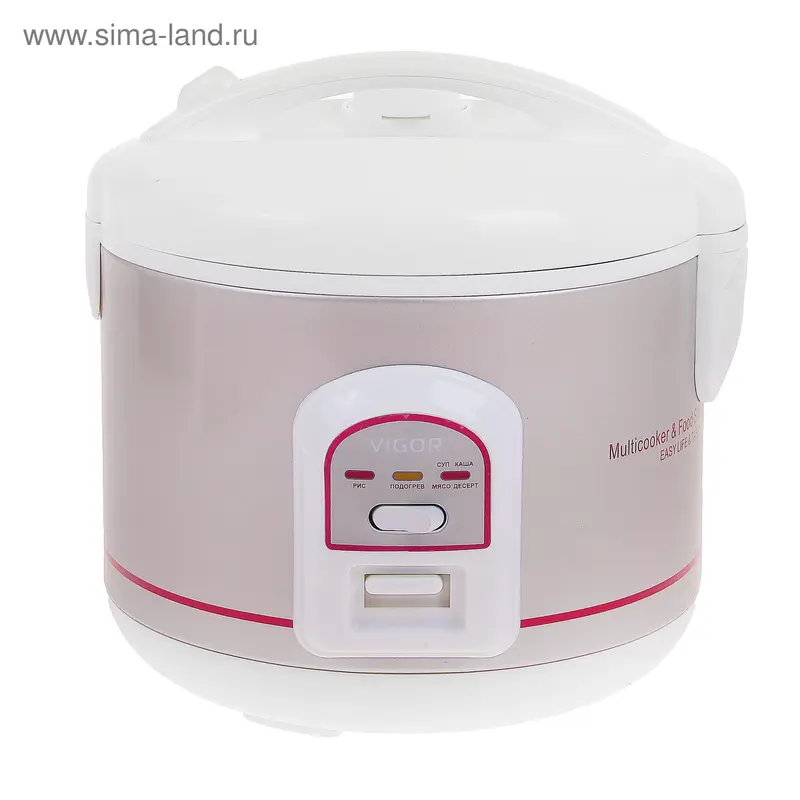 Мультиварка Vigor HX-3702, нержавеющая сталь, объем 3 л, мощность 500 Вт