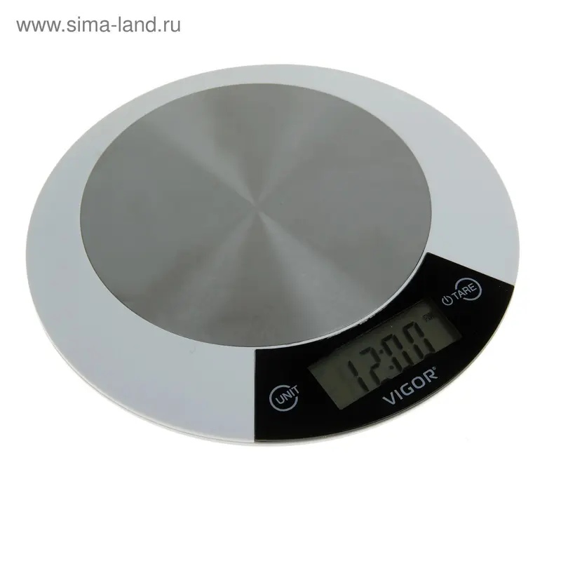 Весы кухонные Vigor HX-8205, электронные, до 5 кг, чёрно-белые