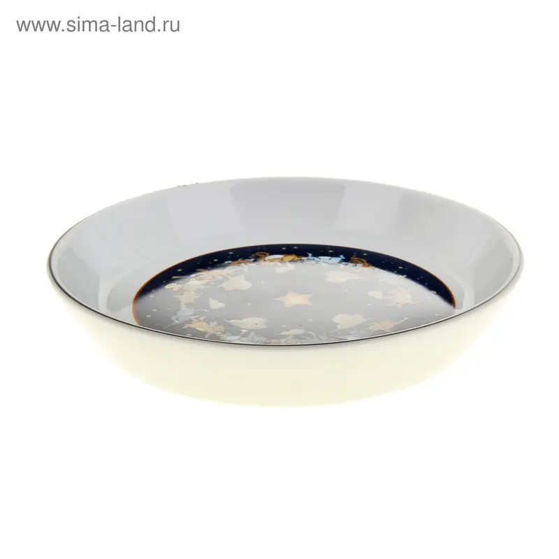 Блюдце для кошек "Dreams", керамическое цвет синий, 16,5 х 16,5 х 2,7 см