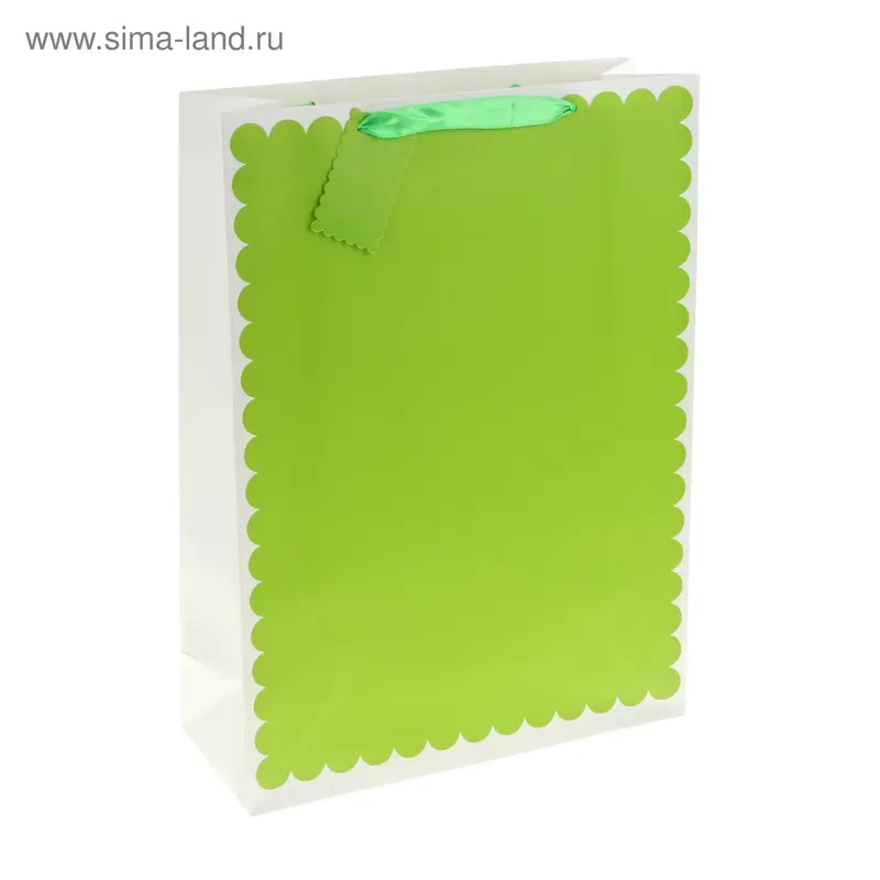 Пакет ламинированный "Ажур", цвет зеленый