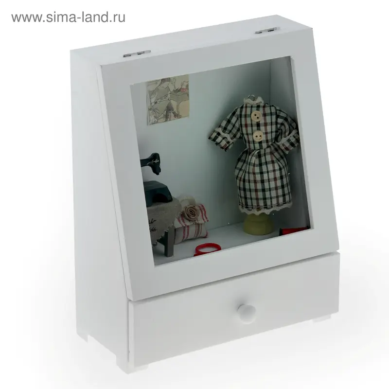 Шкатулка с ящиком "На примерке" 20х10,5х25 см