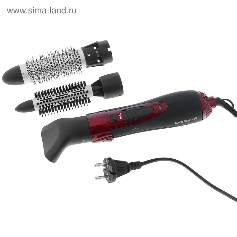 Фен-расческа Polaris PHS 0803, черный/лиловый