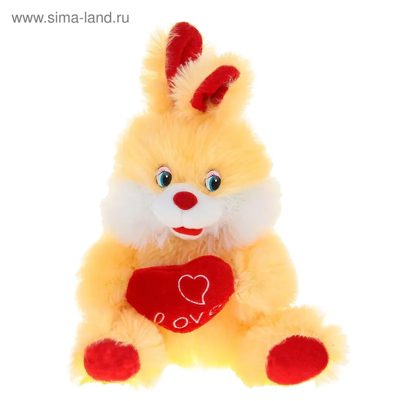 Мягкая игрушка "Зайка" с сердцем