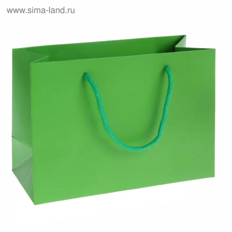 Пакет ламинированный, цвет зеленый