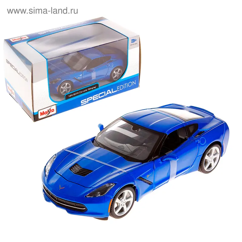 Модель машины Corvette Stingray Coupe 2014, масштаб 1:24, МИКС