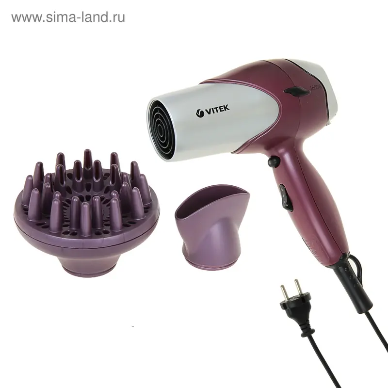 Фен Vitek VT-1321 1600Вт хол/гор воздух