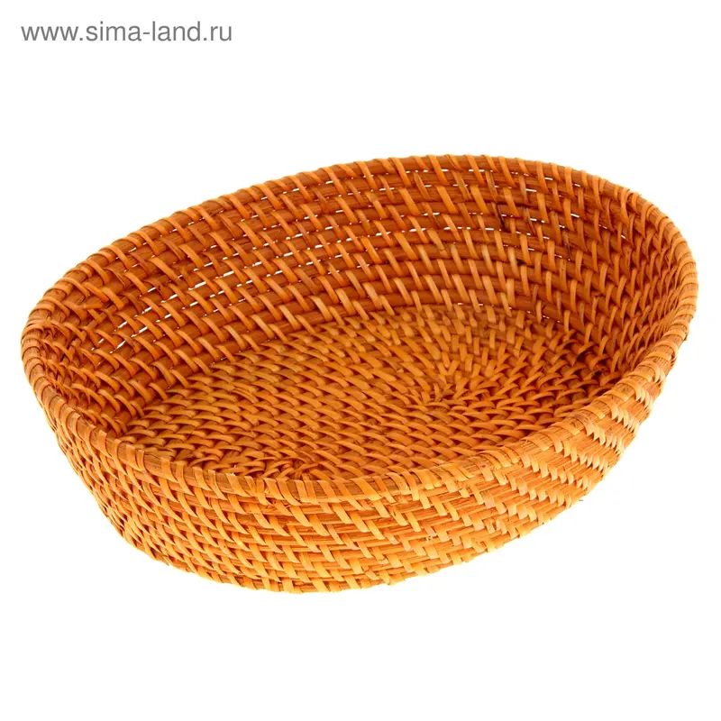Корзина "Спираль" 30х25х7 см из ротанга