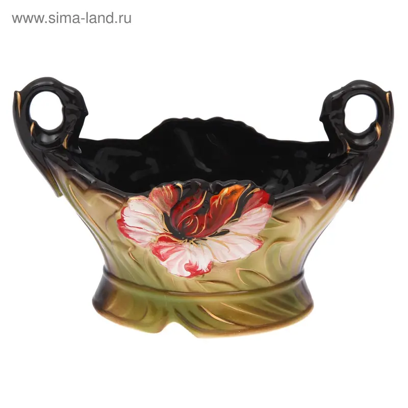 Конфетница "Ирис" глянец, золотой декор