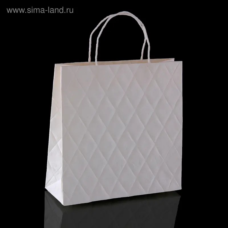 Пакет подарочный "Париж", белый, 10 × 28 × 28 см