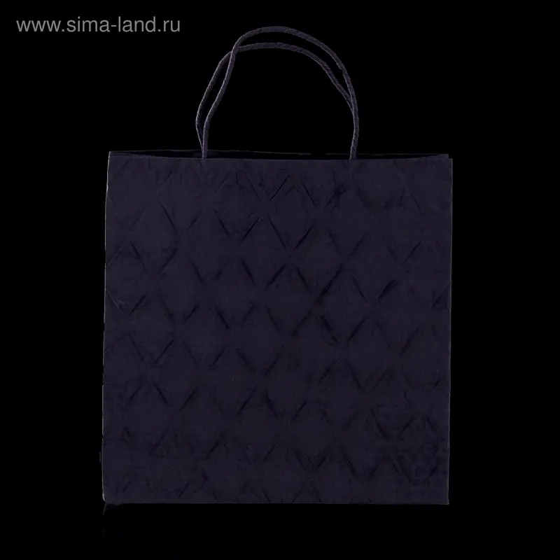 Пакет подарочный "Париж", черный, 10 × 28 × 28 см