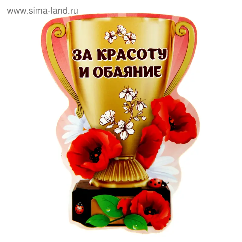 Магнит-кубок "За красоту и обаяние"