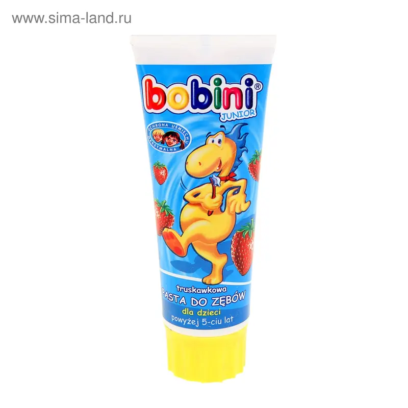 Зубная паста BOBINI с пяти лет, с клубничным вкусом 75 мл