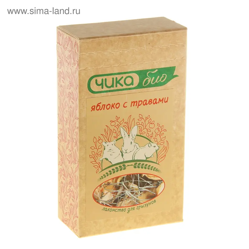Лакомство "Чика Био. Яблоко с травами" для грызунов, 35 г