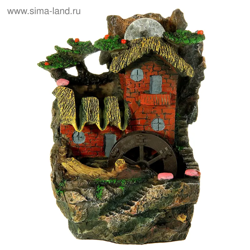 фонтан домик 18*25 см старая мельница