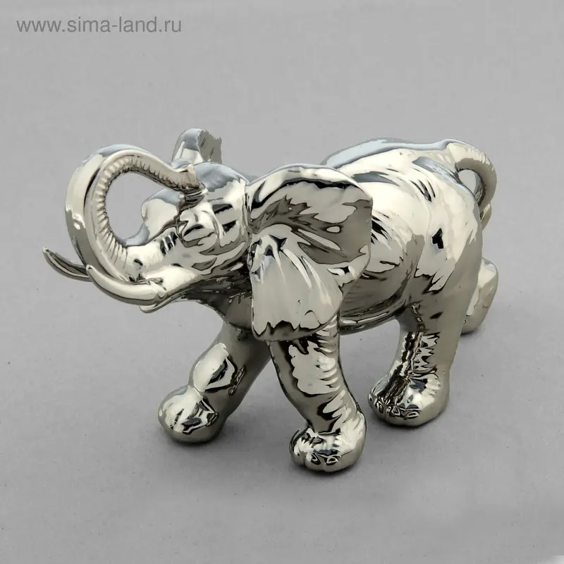 Сувенир керамика "Слон" зеркальный 13x20x8,8 см
