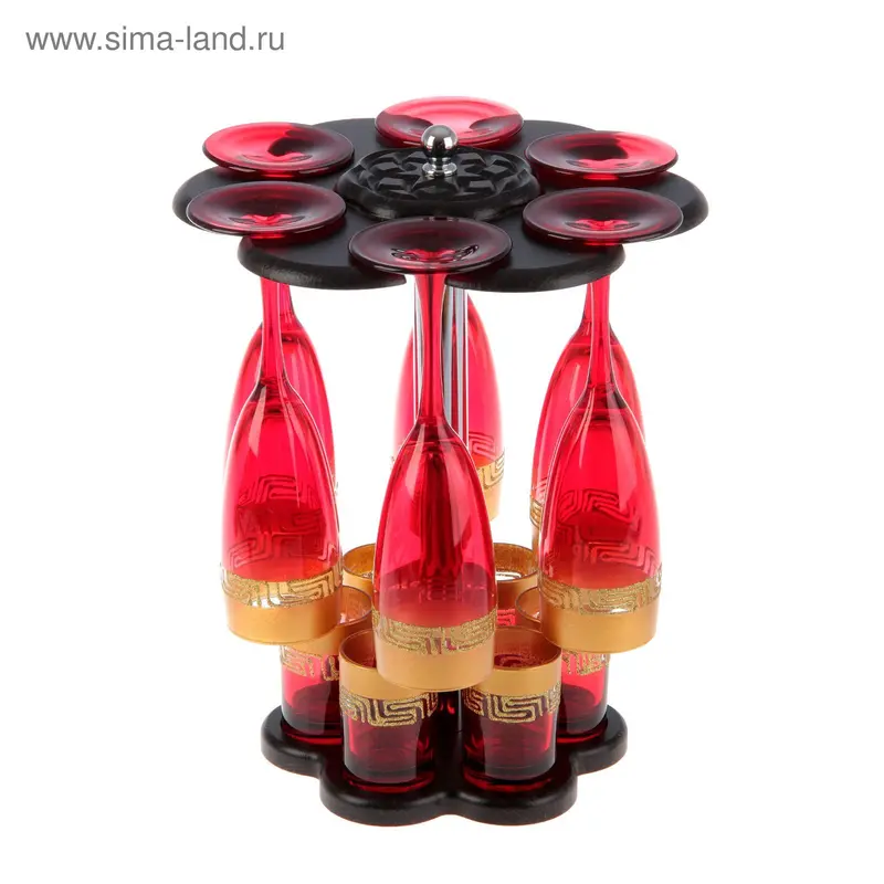 Мини-бар "Муза" 12 предметов, красно-золотой