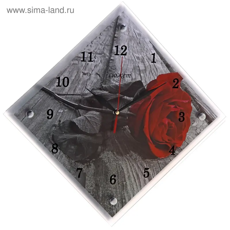 Часы настенные Интерьерные В121 Стеклянные 25Х25