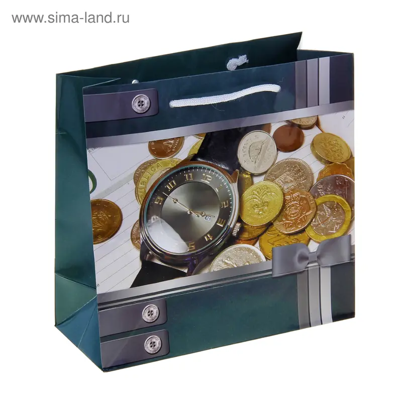 Пакет подарочный "Карман монет" 11,5х17,5х5 см