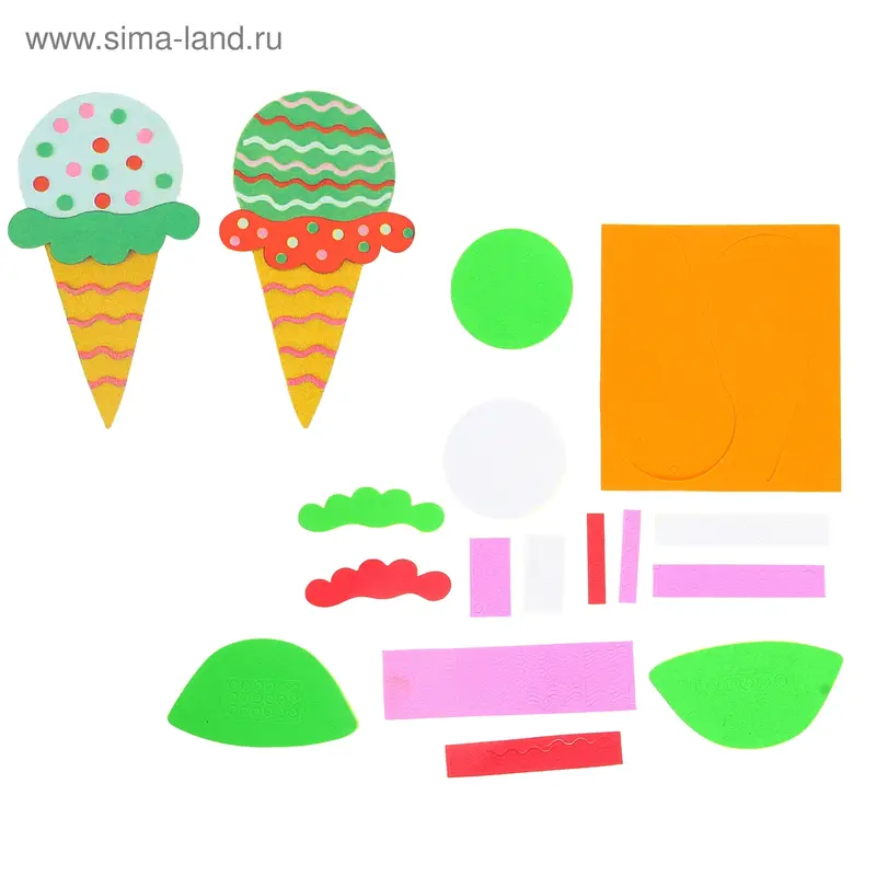 Аппликация 3D "Мороженое" (набор 2 шт)
