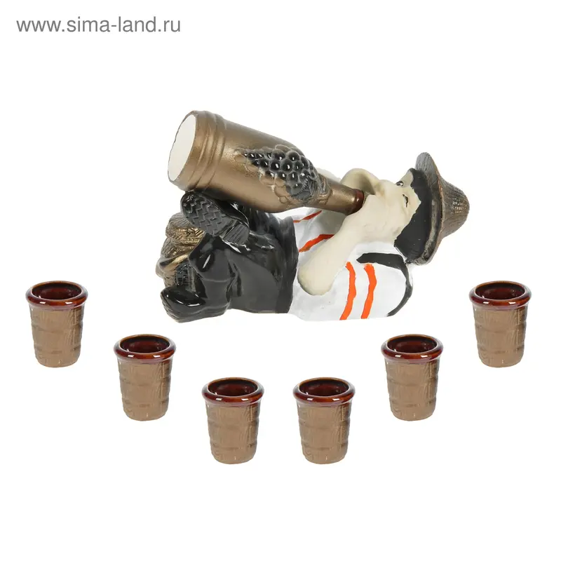 Штоф с рюмками "Отдых" 7 предметов, 0,5 л