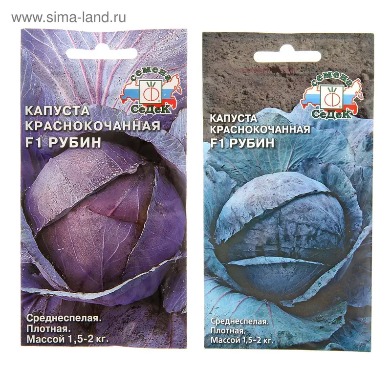 Семена Капуста краснокочанная "Рубин", 0,5 г