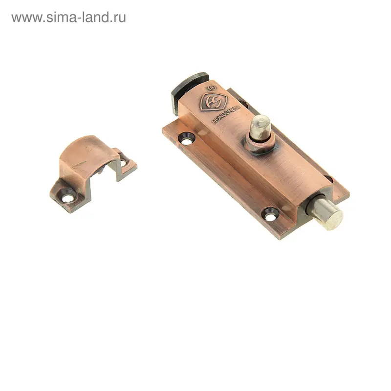 Шпингалет полуавтомат (мод.808), 6 см, цвет медь