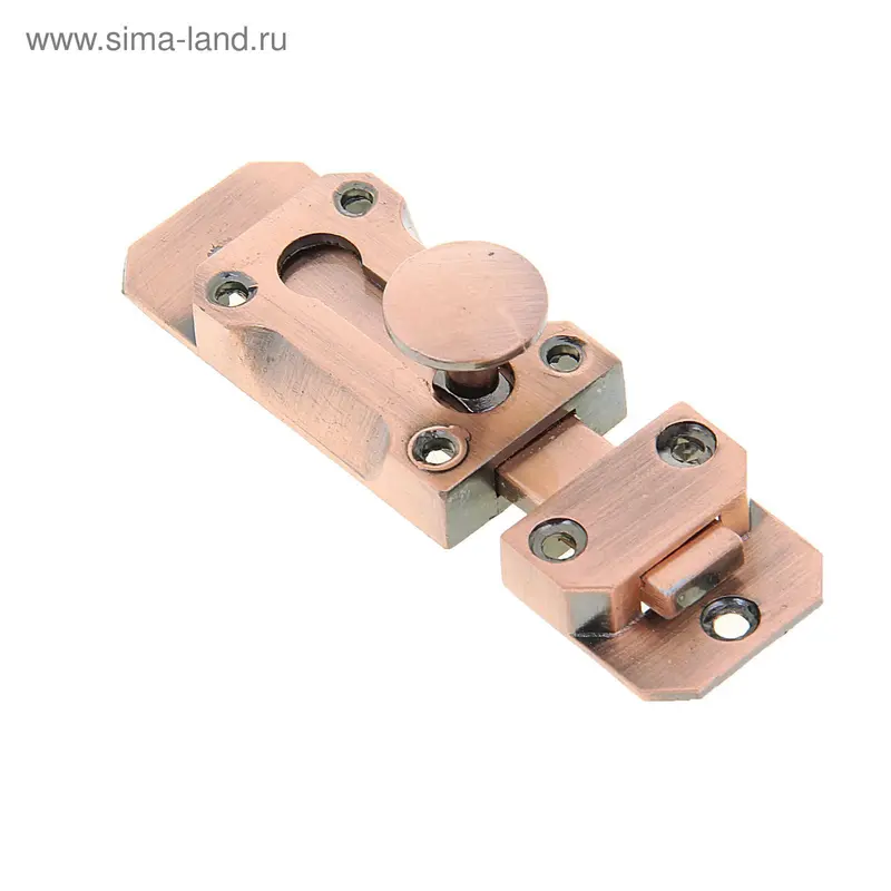Шпингалет дверной (мод.8202), 7.5 см, цвет медь