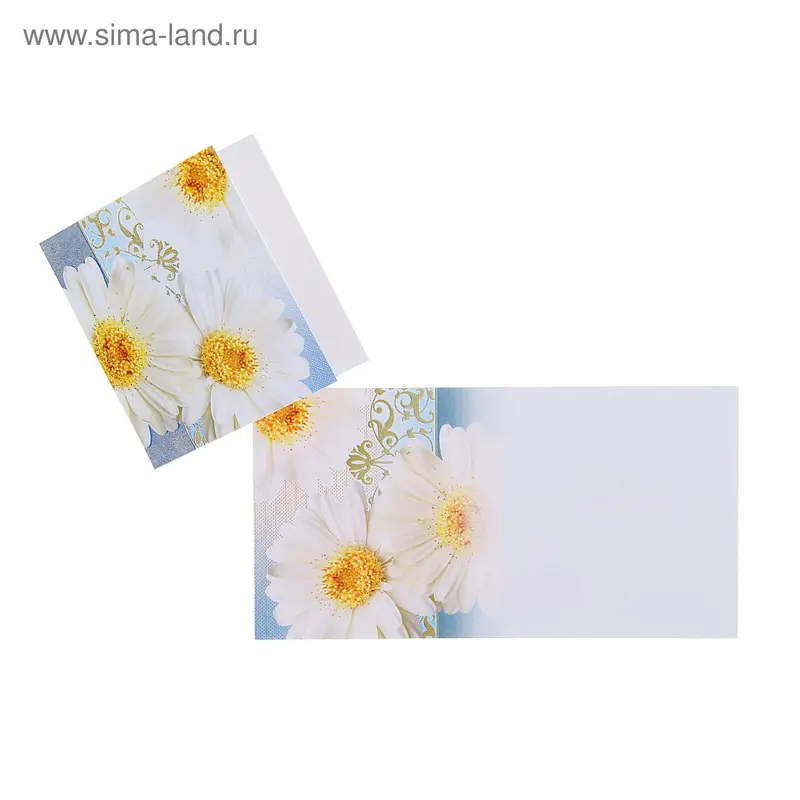 Открытка мини универсальная, ромашки