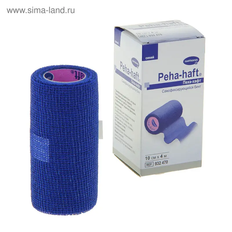 PEHA-HAFT самофиксирующийся бинт, синий, 10 х 400 см