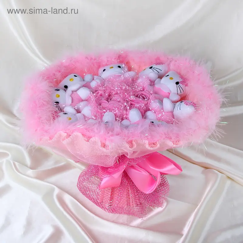 Букет из игрушек "Hello Kitty" розовый