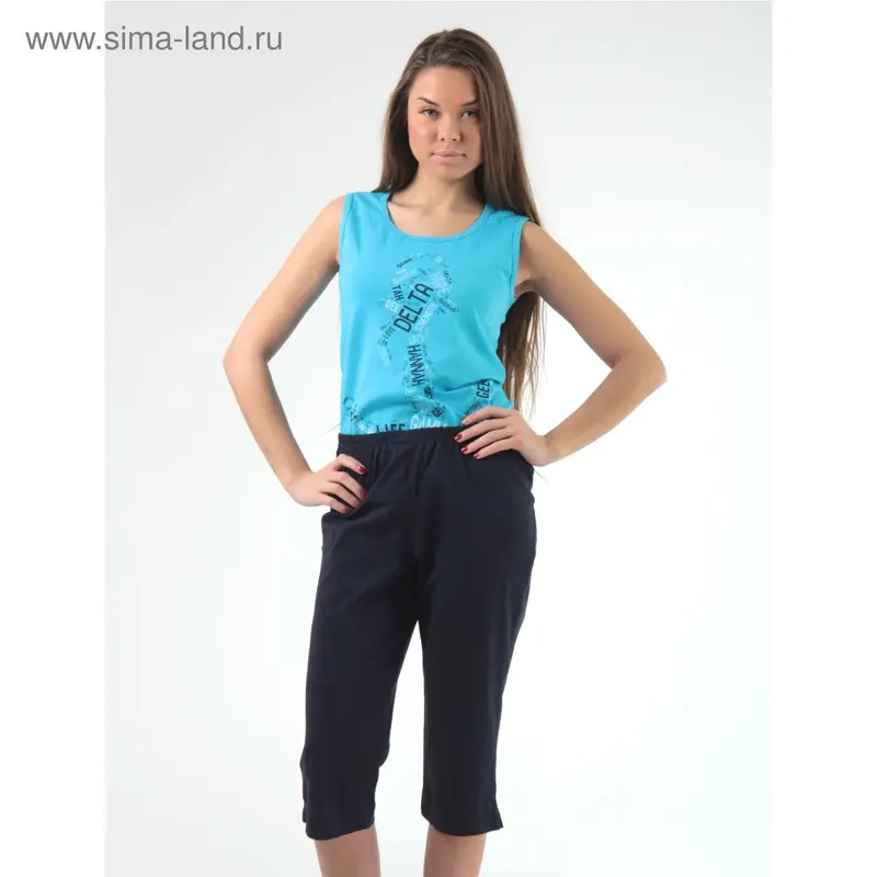 Капри женские, размер 48, цвет микс