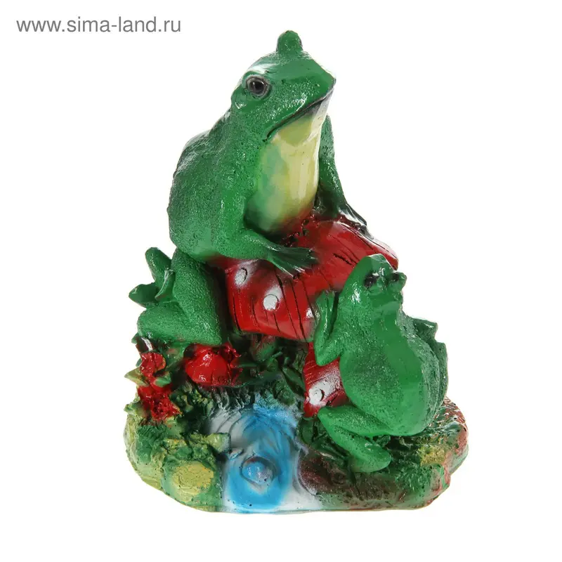 Садовая фигура "Лягушки на грибе" 15*17*22 см