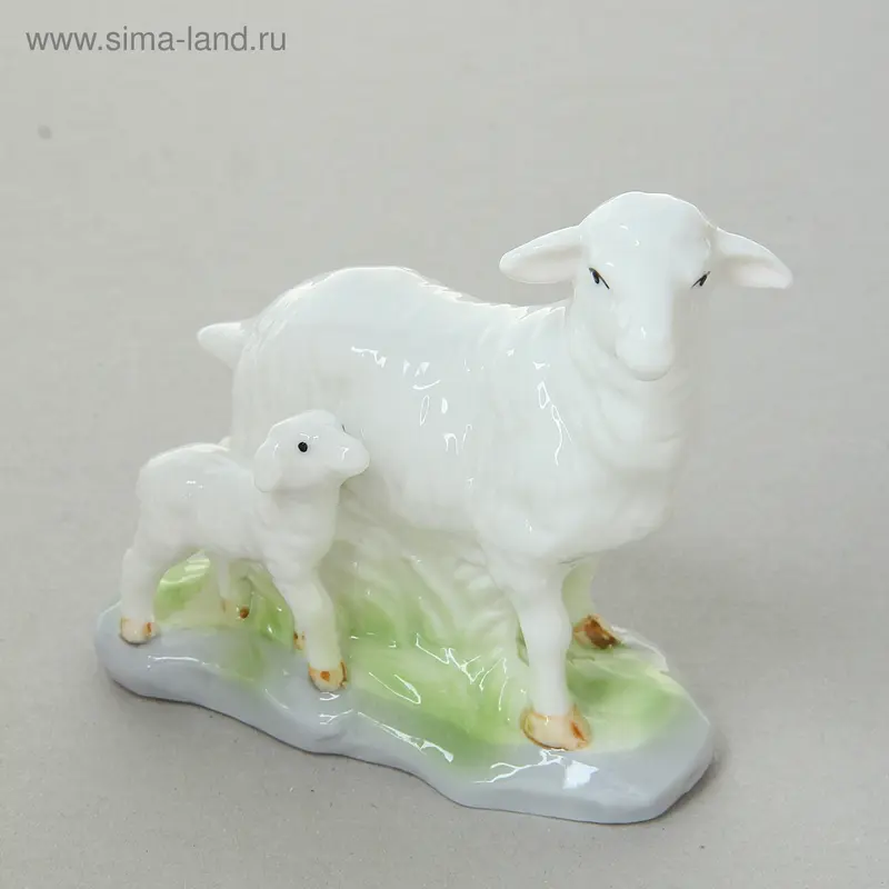 Сувенир "Овечка с ягнёнком" 11*5,5*10,2 см