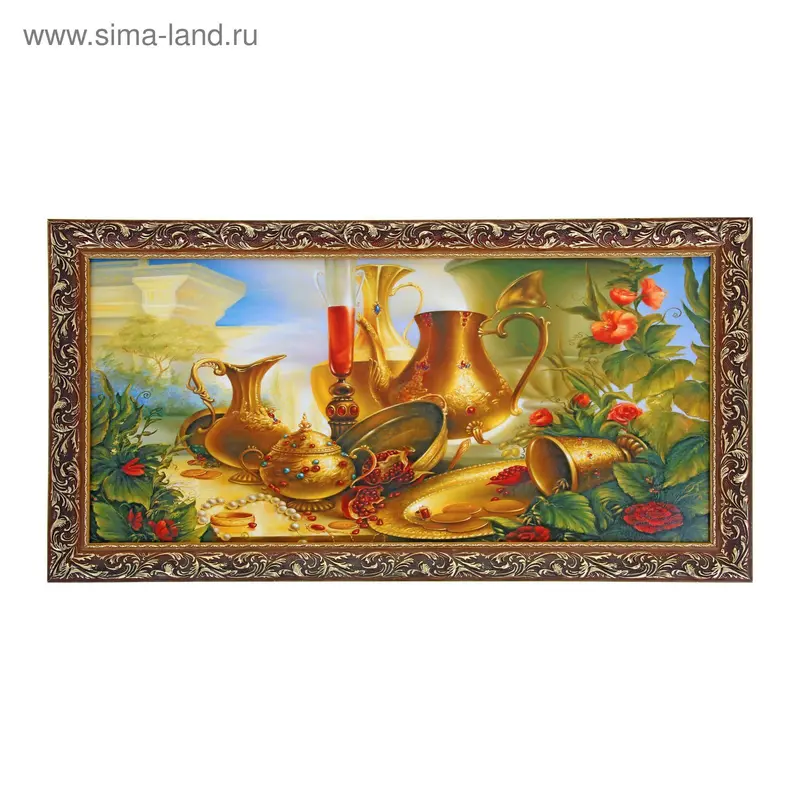 Картина "Натюрморт Золото" 33*70 см