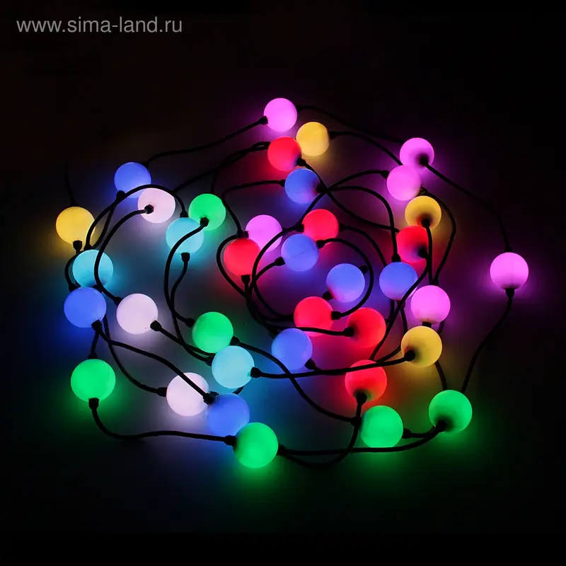 НИТЬ, 10 м, "Умные шарики", 40 шар, Н.Т. LED-120(3в1)-220V