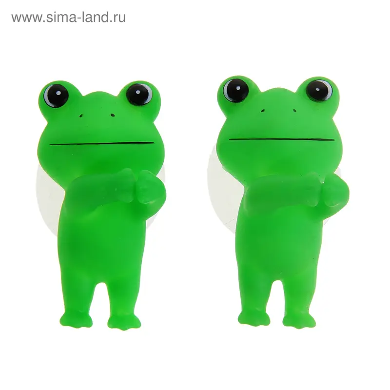 Набор держателей для зубных щёток «Лягушки», на присосках, 2 шт