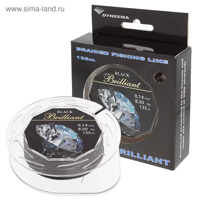 Леска плет. "Black Brilliant" 0.14 135м