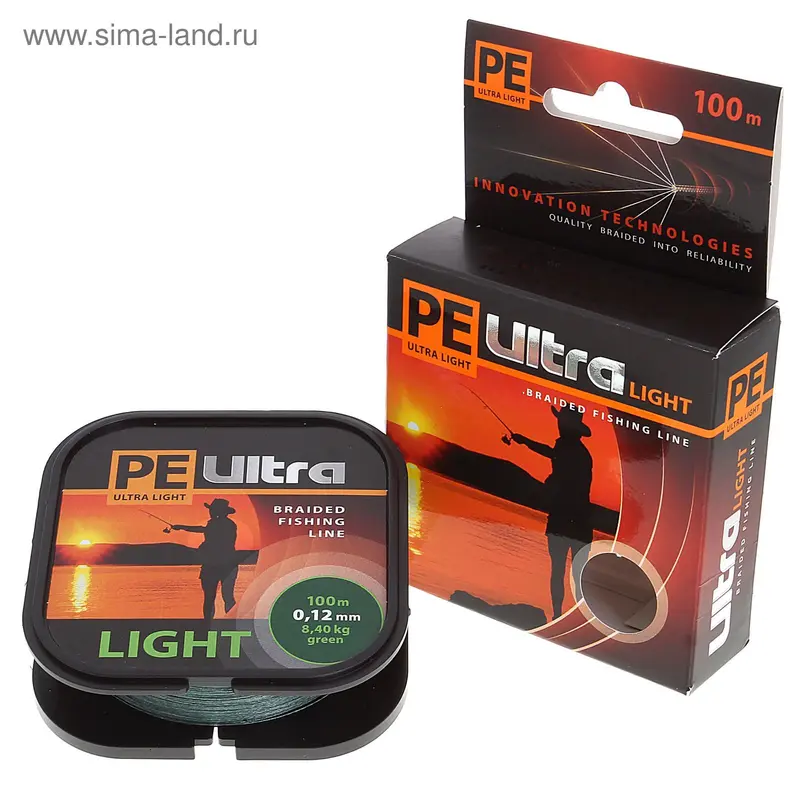Леска плет. "Pe Ultra Light" Dark green 0.12мм 100м