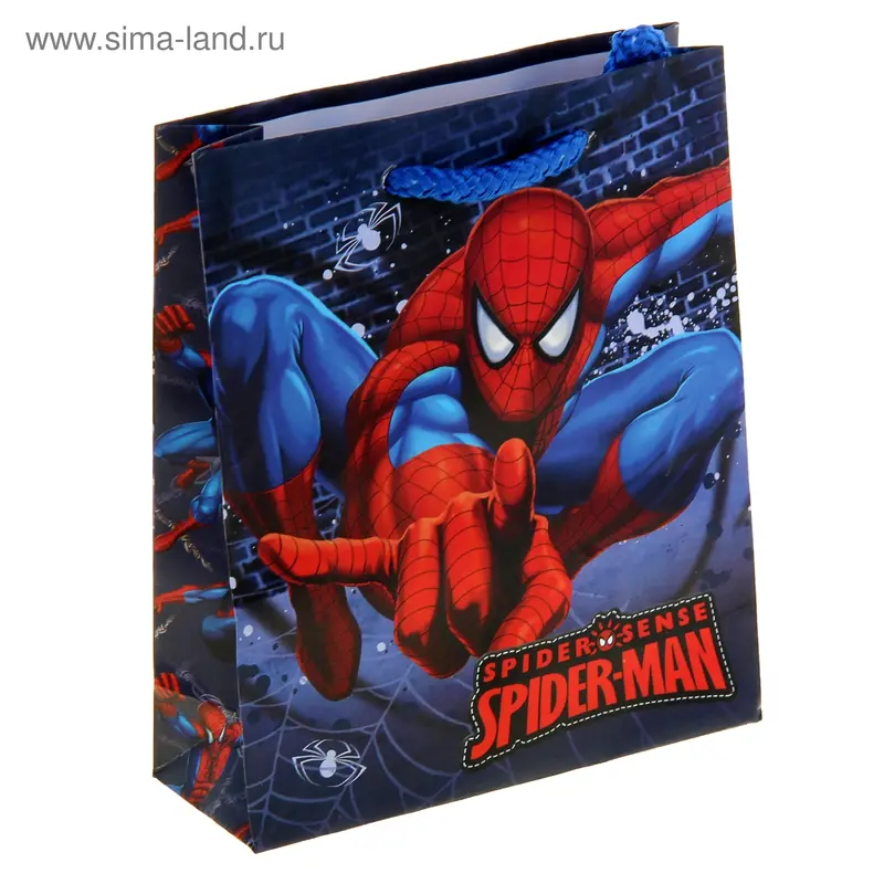 Пакет подарочный "Человек паук" 13,5х16 см, Marvel/Disney Spiderman