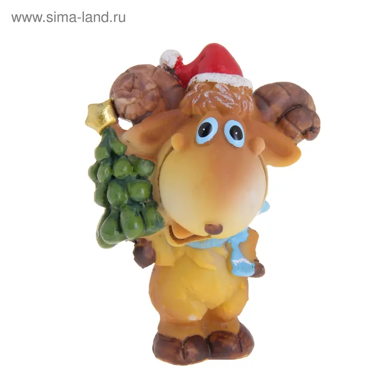 Сувенир "Баранчик с ёлочкой" 9x6,3x4,8 см