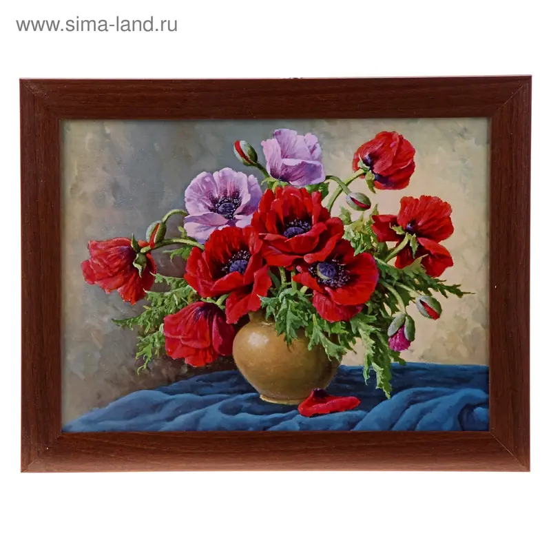 Картина Маки в вазе 34-49 №35-1045 О 30х40 см