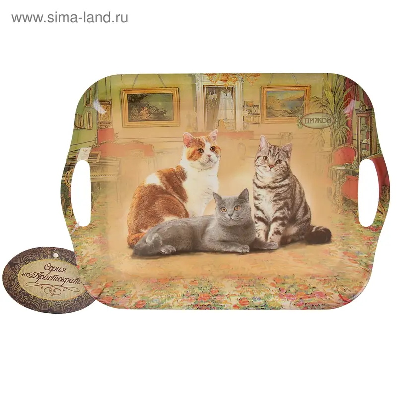 Поднос, серия "Британская кошка", 35 х 25 см
