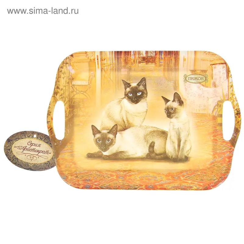 Поднос, серия "Сиамская кошка", 35 х 25 см