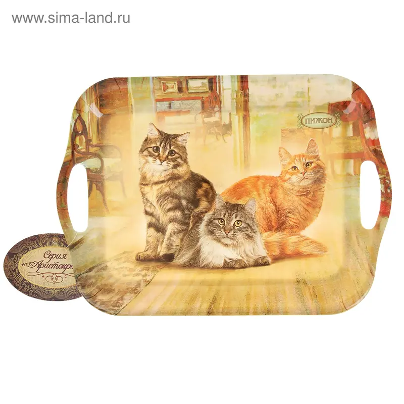 Поднос, серия "Сибирская кошка", 35 х 25 см