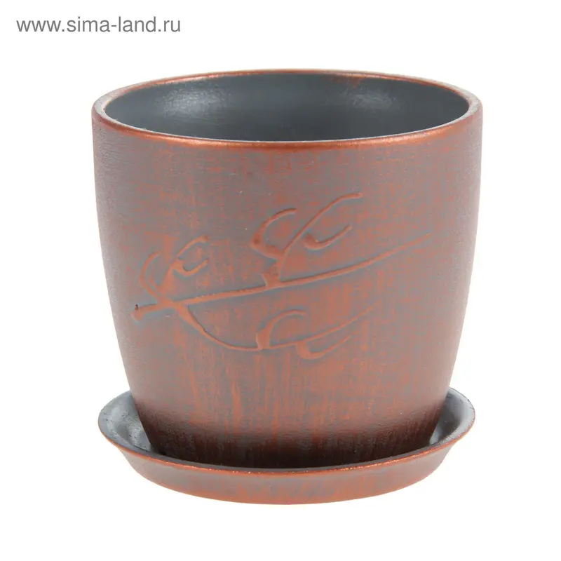 Кашпо "Осень" медь, патина, 0,5 л