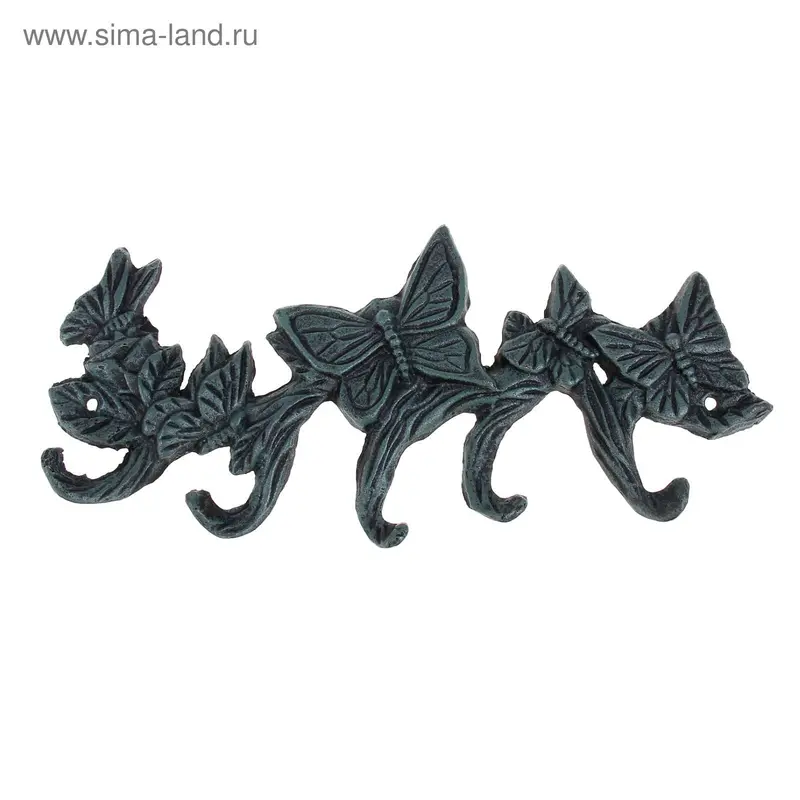 Крючки декоративные металл "Бабочки" 25,7х1,8х11,7 см