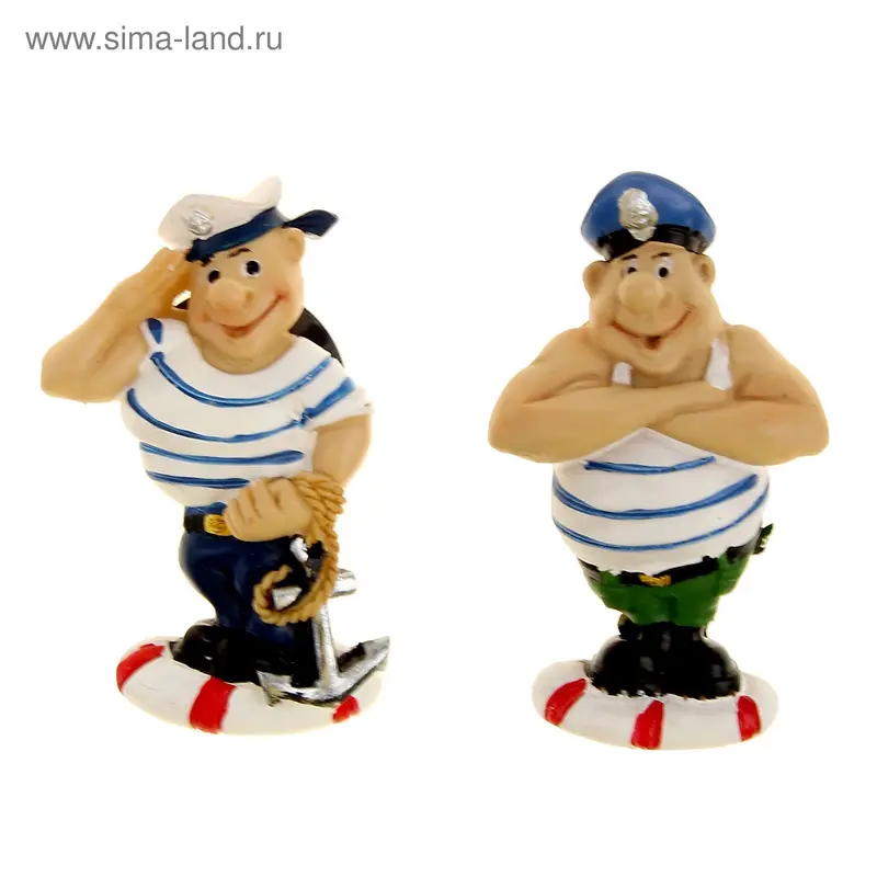 Магнит полистоун "Морячок" МИКС, 6,5х3,8х1,6 см