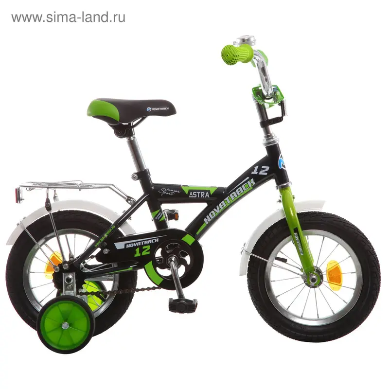 Велосипед 12" Novatrack Astra, цвет чёрный