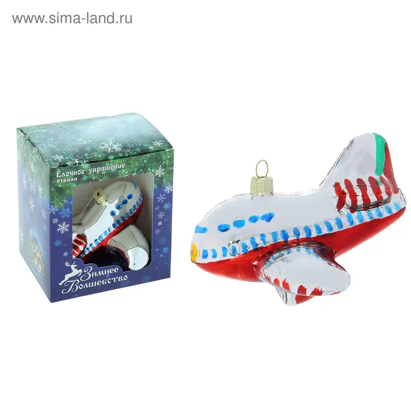 фигурка стекло 11*10 см боинг