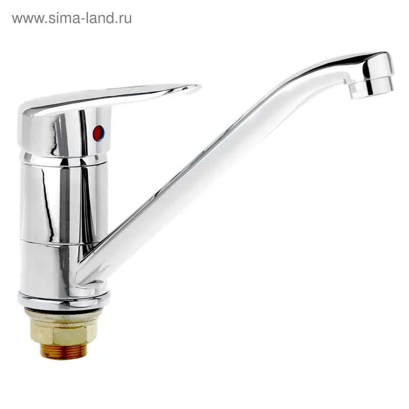 Смеситель для кухни Accoona A4111, однорычажный, с гайкой, хром